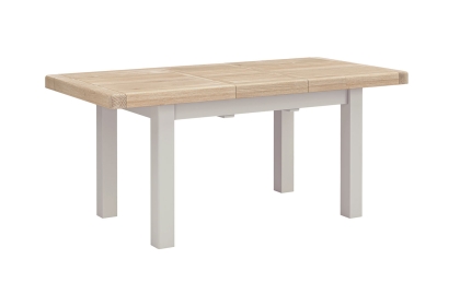 Salcombe Painted Oak Stone Grey Small Extending Dining Table