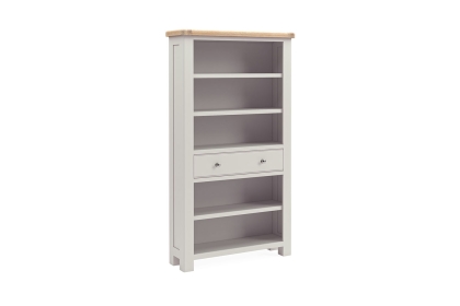 Salcombe Painted Oak Stone Grey Large Bookcase Salcombe Painted Oak Stone Grey Large Bookcase