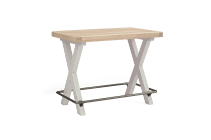 Salcombe Painted Oak Stone Grey Bar Table Salcombe Painted Oak Stone Grey Bar Table