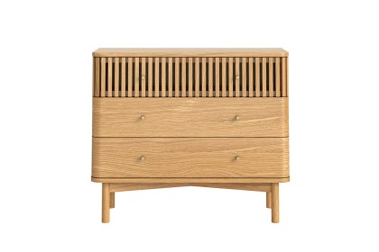 Soho Natural Oak Slatted 3 Drawer Chest of Drawers Soho Natural Oak Slatted 3 Drawer Chest of Drawers