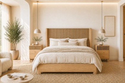 Soho Natural Oak Slatted Bed Frame