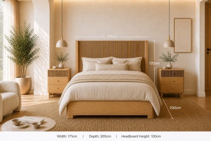 Soho Natural Oak Slatted Bed Frame