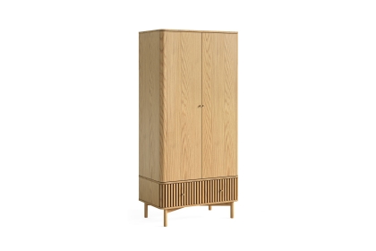 Soho Natural Oak Slatted Gents Wardrobe Soho Natural Oak Slatted Gents Wardrobe