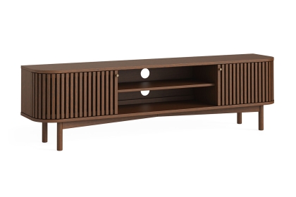 Soho Brown Oak Slatted Large TV Unit