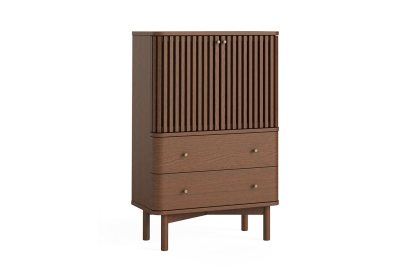 Soho Brown Oak Slatted Shoe Cabinet Soho Brown Oak Slatted Shoe Cabinet