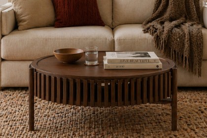 Soho Brown Oak Slatted Story Coffee Table