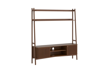 Soho Brown Oak Slatted 165cm Ladder TV Unit Soho Brown Oak Slatted 165cm Ladder TV Unit