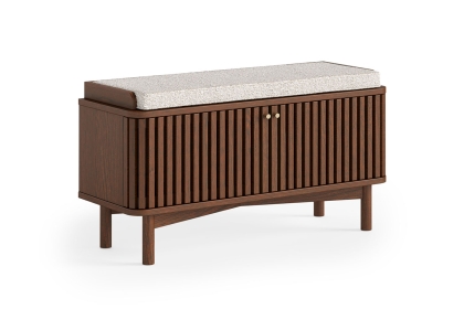 Soho Brown Oak Slatted Hallway Bench Soho Brown Oak Slatted Hallway Bench