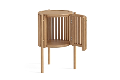 Soho Natural Oak Slatted Story Side Table Soho Natural Oak Slatted Story Side Table