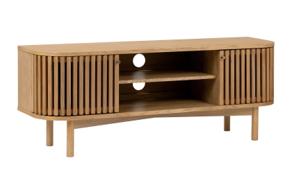 Soho Natural Oak Slatted Small TV Unit