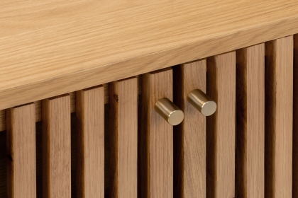 Soho Natural Oak Slatted 165cm Ladder TV Unit Soho Natural Oak Slatted 165cm Ladder TV Unit