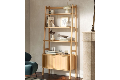 Soho Natural Oak Slatted Display Bookcase