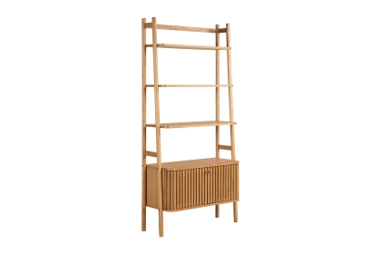 Soho Natural Oak Slatted Display Bookcase