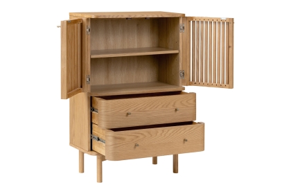 Soho Natural Oak Slatted Shoe Cabinet Soho Natural Oak Slatted Shoe Cabinet