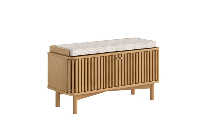 Soho Natural Oak Slatted Hallway Bench Soho Natural Oak Slatted Hallway Bench