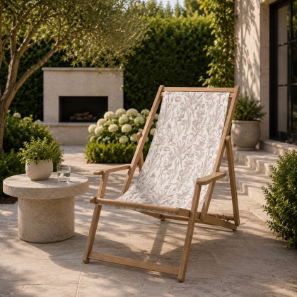 Gallery Direct Creta Deck Chair in Clay Flora