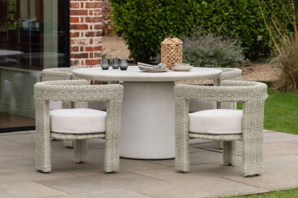 Gallery Direct Hvar Outdoor Dining Table Set with 4 Chairs