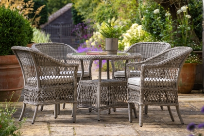 Gallery Direct Menton Outdoor 4 Seater Round Dining Set