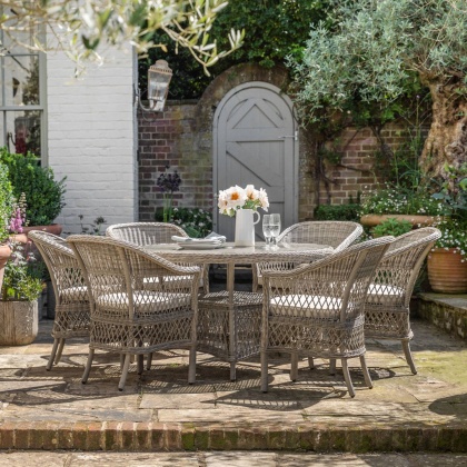 Gallery Direct Menton Outdoor 6 Seater Round Dining Set