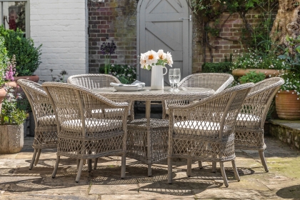 Gallery Direct Menton Outdoor 6 Seater Round Dining Set