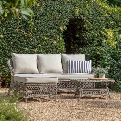 Gallery Direct Menton Outdoor Chaise Set Stone