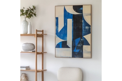 Gallery Direct Cobalt Abstract Framed Canvas 900x1200mm