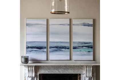Gallery Direct Clouded View Framed Canvas Set of 3