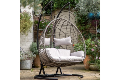 Gallery Direct Adanero Outdoor Rattan Hanging 2 Seater Chair