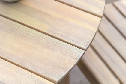 Gallery Direct Rialto Acacia Round 4 Seater Dining Table