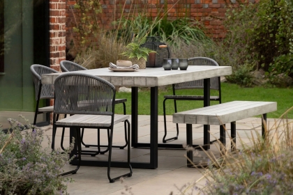 Gallery Direct Taranto Weathered 6 Seater Dining Table