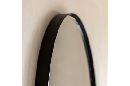 Gallery Direct Holworth Pebble Mirror Black 700x900mm