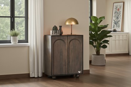 Gallery Direct Arc Walnut Mango Wood Cupboard