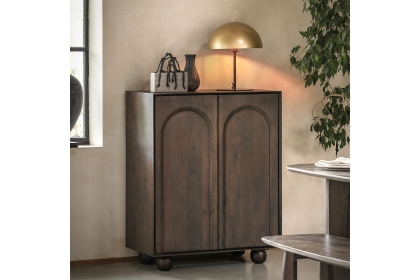 Gallery Direct Arc Walnut Mango Wood Cupboard Gallery Direct Arc Walnut Mango Wood Cupboard