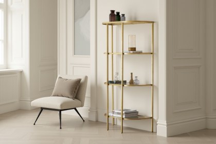 Gallery Direct Hudson Champagne Bookcase Display Unit