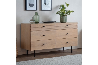 Gallery Direct Okayama Oak 6 Drawer Chest of Drawers