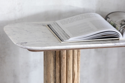 Reed Mango Wood & Marble Dining Table