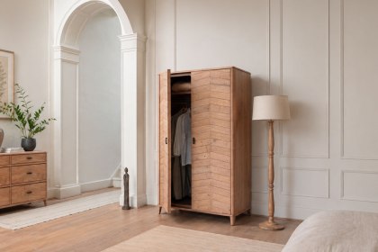 Jude Reclaimed Wood Double Wardrobe