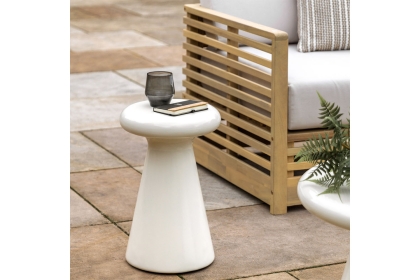 Gallery Direct Pavia Outdoor Cream Concrete Side Table