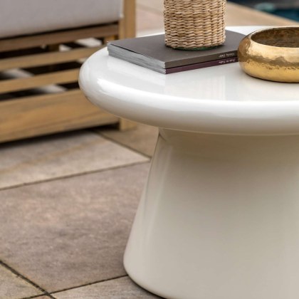 Gallery Direct Pavia Outdoor Cream Concrete Coffee Table