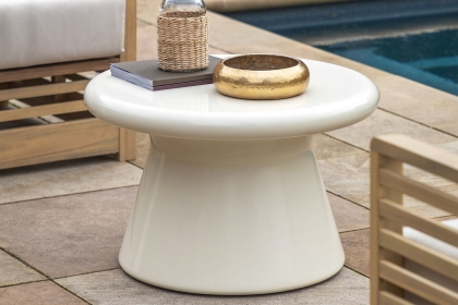 Gallery Direct Pavia Outdoor Cream Concrete Coffee Table