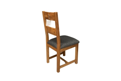 Largo Rustic Solid Oak Horizontal Twin Slat Chair