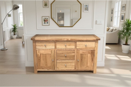 Largo Rustic Solid Oak Large Sideboard Largo Rustic Solid Oak Large Sideboard