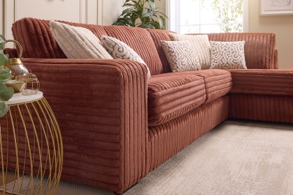 Layton Chunky Cord Large Chaise Sofa