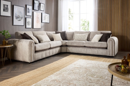 Glamour Plush Large 8 Seater Corner Sofa