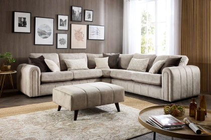 Glamour Plush Large 8 Seater Corner Sofa