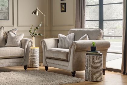 Dandy Fabric Snuggler Love Chair