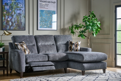 Ace Fabric Reclining Motion Chaise Lounger Sofa