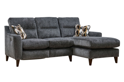 Ace Fabric Reclining Motion Chaise Lounger Sofa