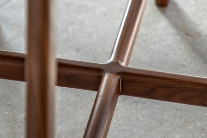 Gallery Direct Madrid Walnut Round Dining Table Set & x4 Dining Chairs