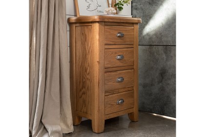 Tewkesbury Smoked Oak 4 Drawer Chest of Drawers